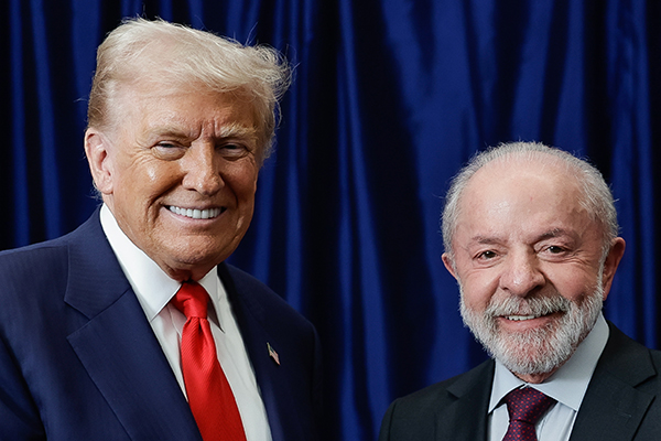 PR Lula durante encontro com presidente Donald Trump