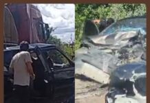 Grave acidente deixa vítimas presas às ferragens na BR-116, em Serrinha
