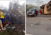 Motorista de caminhão envolvido em acidente com 16 mortes é preso por homicídio doloso; veículo invadiu contramão